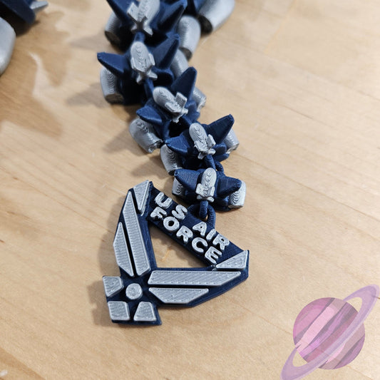 USAF AIR FORCE 3D PRINTED ARTICULATED DRAGON