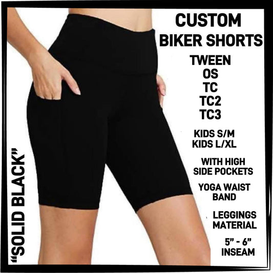 RTS - Solid Black Biker with High Side Pockets