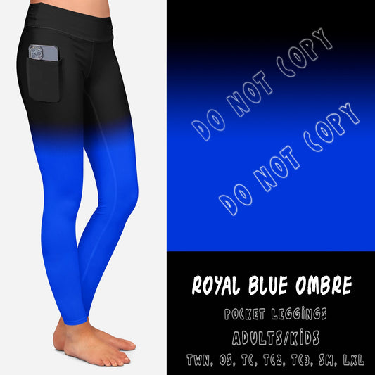 ROYAL BLUE OMBRE-CAPRI W/ POCKETS
