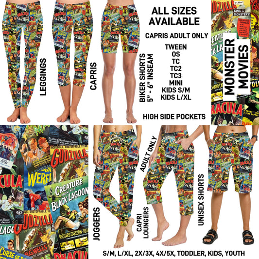 RTS - Monster Movies Leggings with High Side Pockets