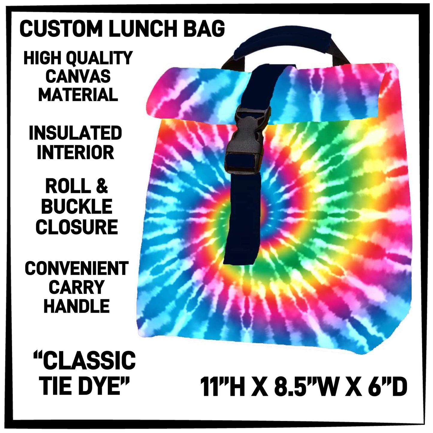 RTS - Classic Tie Dye Lunch Bag
