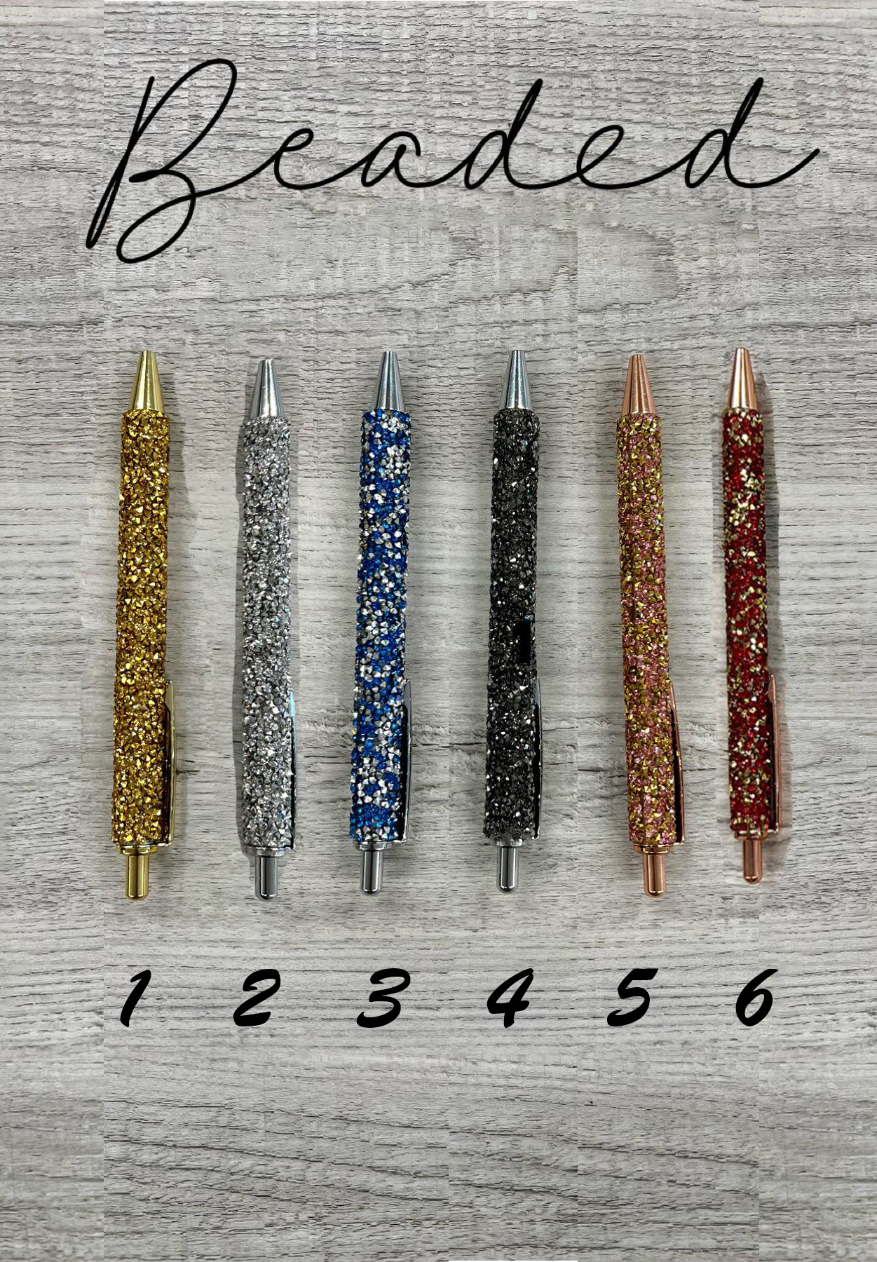 RTS - Beaded Pen (Multiple Colors)
