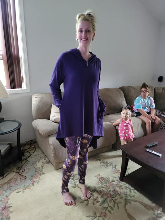 SOLID CLOAK HOODIE-CHARCOAL GREY