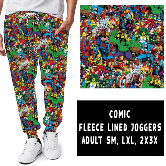 FLEECE LINED-COMIC- LEGGINGS AND JOGGERS