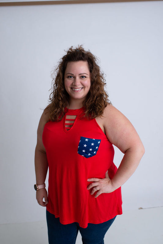 PATRIOTIC KEYHOLE TANK