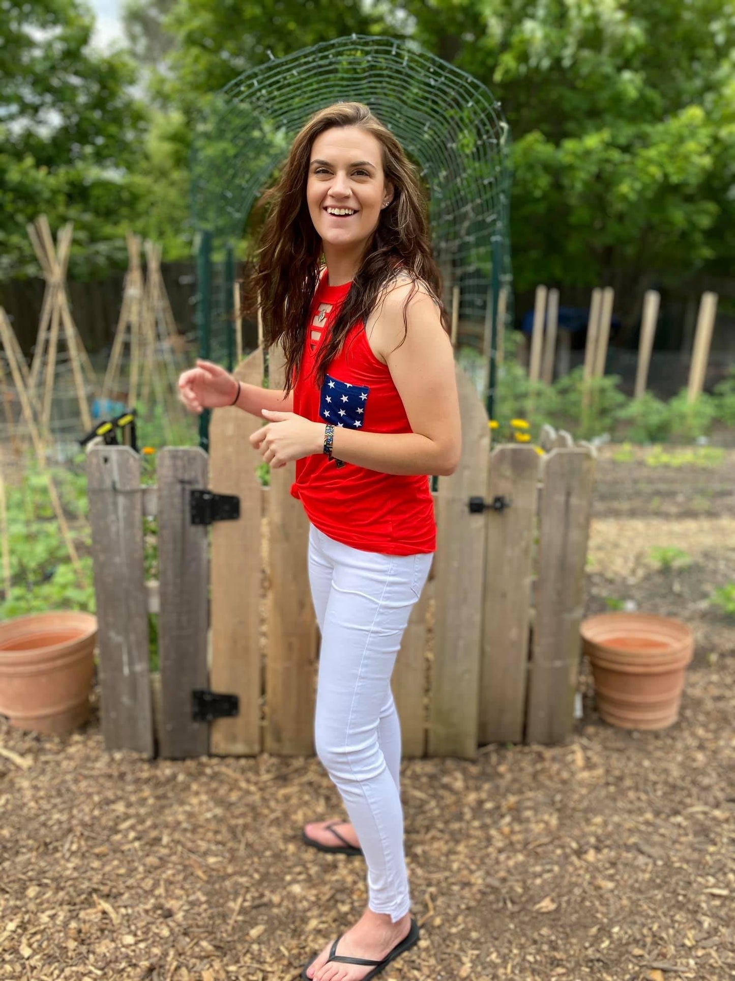 PATRIOTIC KEYHOLE TANK