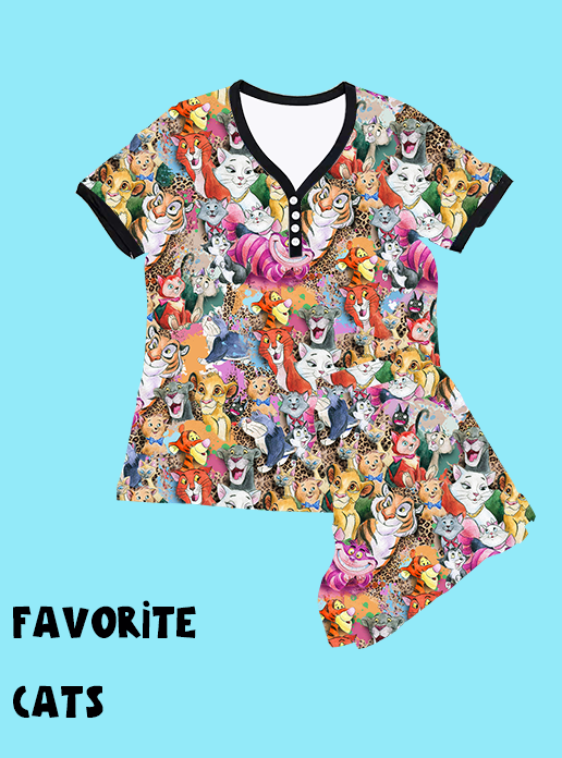SHORTS PJ RUN- FAVORITE CATS