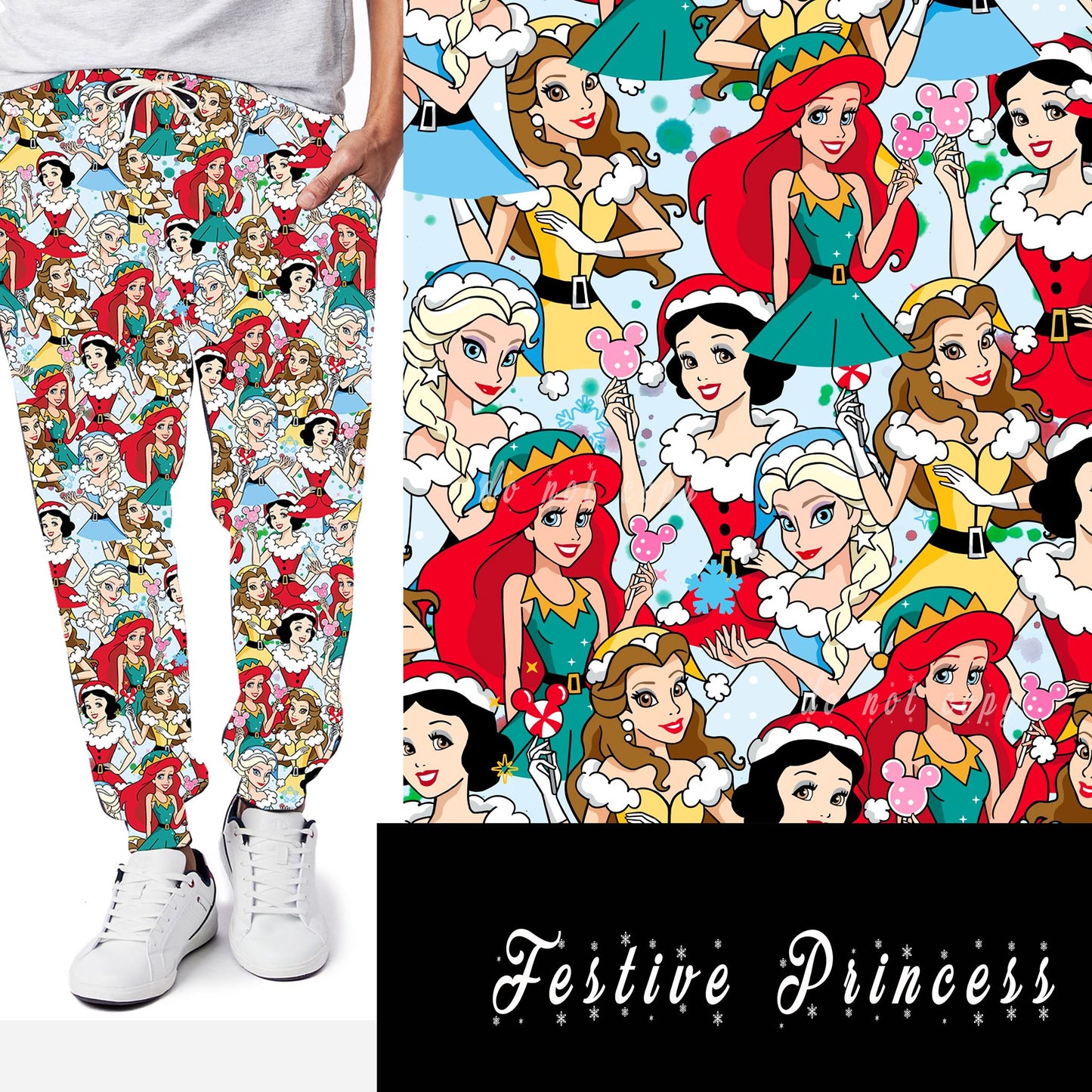 HOLIDAY BATCH 1- FESTIVE PRINCESS LEGGINGS/JOGGERS