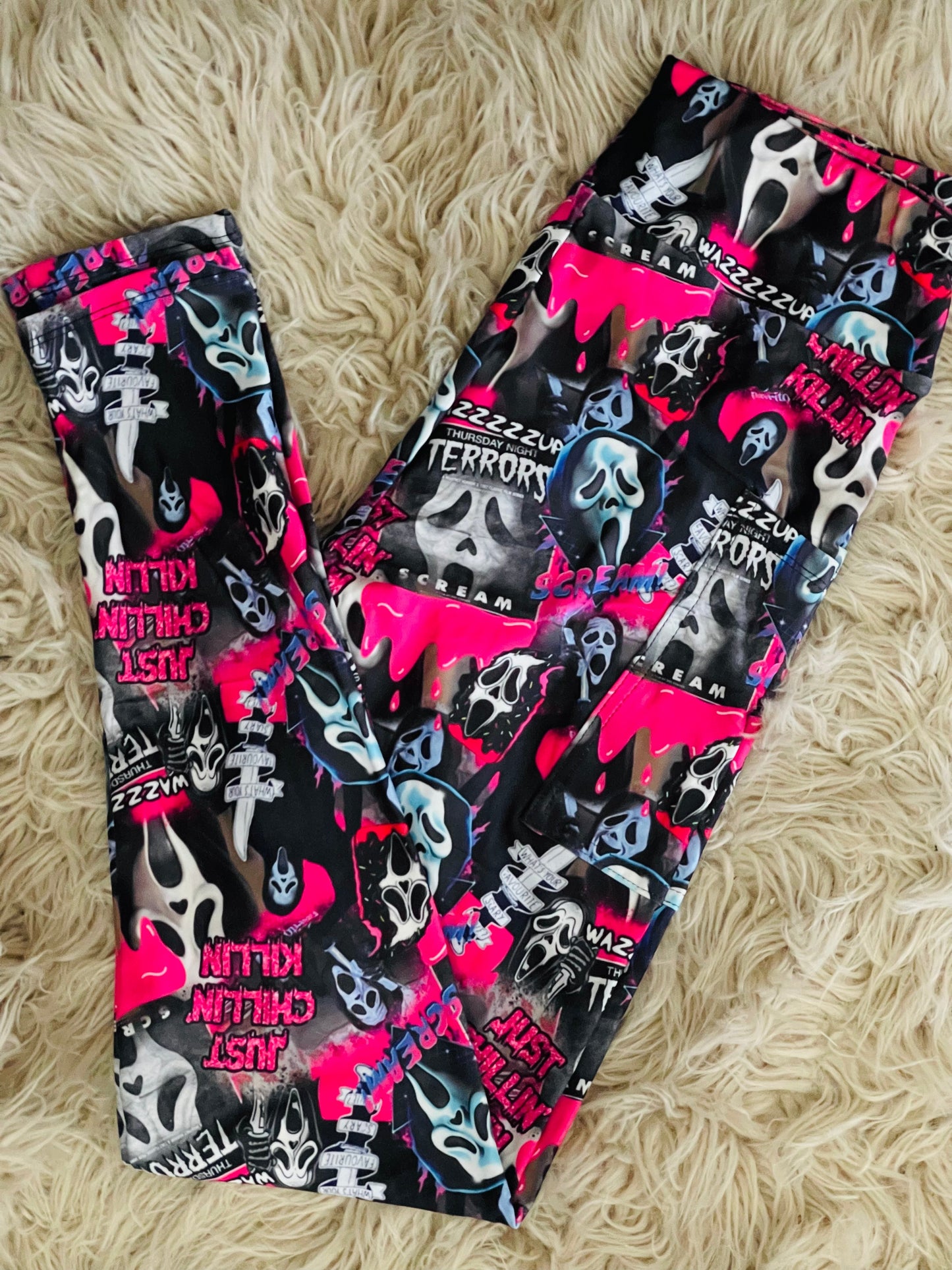 Scream in pink & green
