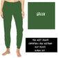 SOLID GREEN YOGA WAIST JOGGERS (ADULTS/KIDS)