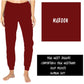 SOLID MAROON YOGA WAIST JOGGERS (ADULTS/KIDS)
