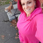 SOLID CLOAK HOODIE-WINE RED