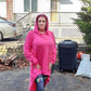SOLID CLOAK HOODIE-WINE RED