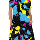 PAINT SPLATTER POCKET DRESS