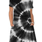 BLACK TIE DYE POCKET DRESS