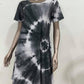 BLACK TIE DYE POCKET DRESS