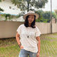 BLACK RUFFLE HALLOW TOP