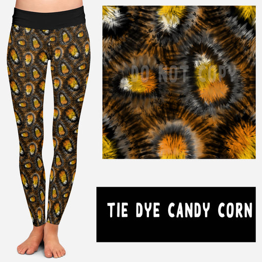 HIPPIE HALLOWEEN-TIE DYE CANDY CORN JOGGERS