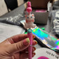 White Cat Beaded Pen or Keychain