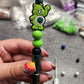 Green Bear Silicone Beaded Pen or Keychain