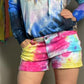 TIE DYE JEAN SHORTS