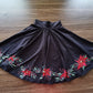 SWING SKIRT RUN- BLACK WHITE PLAID
