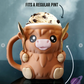 HIGHLAND COW- 3D PRINTED ICE CREAM PINT HOLDER