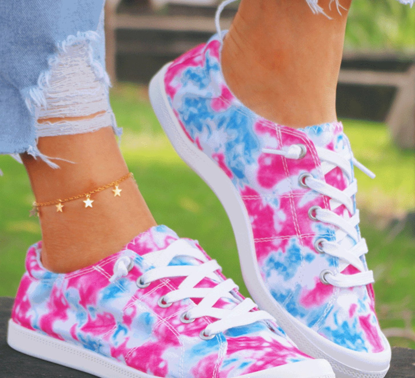 SUMMER SNEAKER -PINK TIE DYE