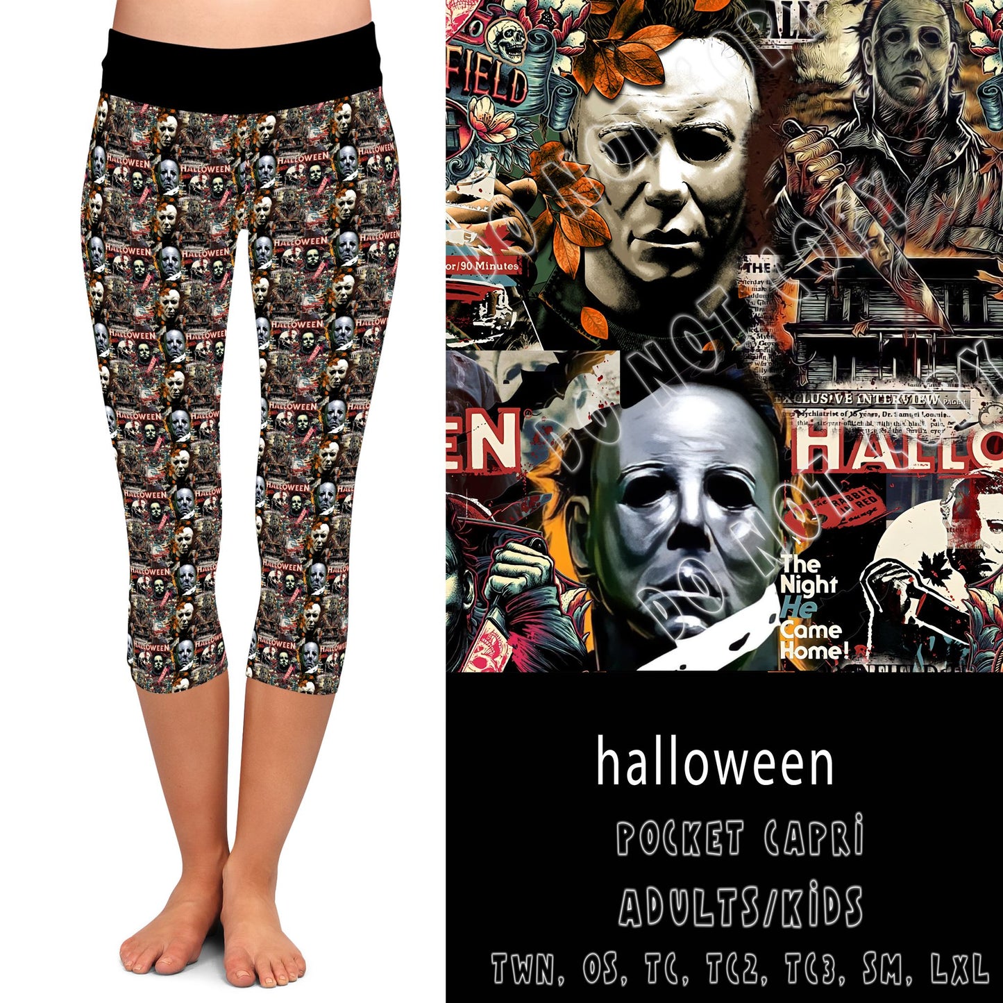 HALLOWEEN CAPRI W/ POCKETS