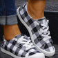 SUMMER SNEAKER -BLACK PLAID