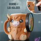 HIGHLAND COW- 3D PRINTED ICE CREAM PINT HOLDER