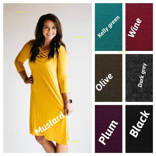 CROSS NECK DRESS