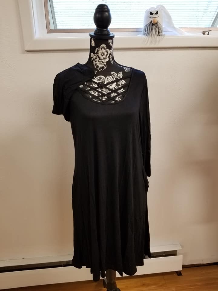 CROSS NECK DRESS