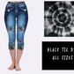 LEGGING JEAN RUN-BLACK TIE DYE (ACTIVE BACK POCKETS)