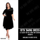 RITA SWING DRESS RUN-SOLID BLACK