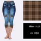 LEGGING JEAN RUN-BROWN PLAID (ACTIVE BACK POCKETS)
