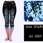 LEGGING JEAN RUN-BLUE SPLATTER (ACTIVE BACK POCKETS)