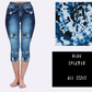 LEGGING JEAN RUN-BLUE SPLATTER (ACTIVE BACK POCKETS)