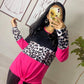 Pink Color Block Knot Tops