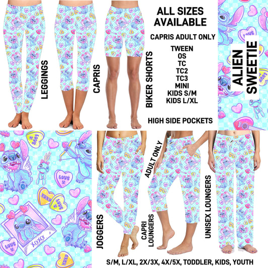 RTS - Alien Sweetie Biker/Capris/Leggings with High Side Pockets