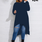 SOLID CLOAK HOODIE-NAVY BLUE
