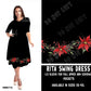 RITA SWING DRESS RUN-POINSETTIA