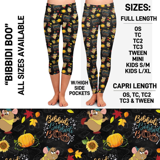 RTS - Bibbidi Boo Leggings & Capris with High Side Pockets