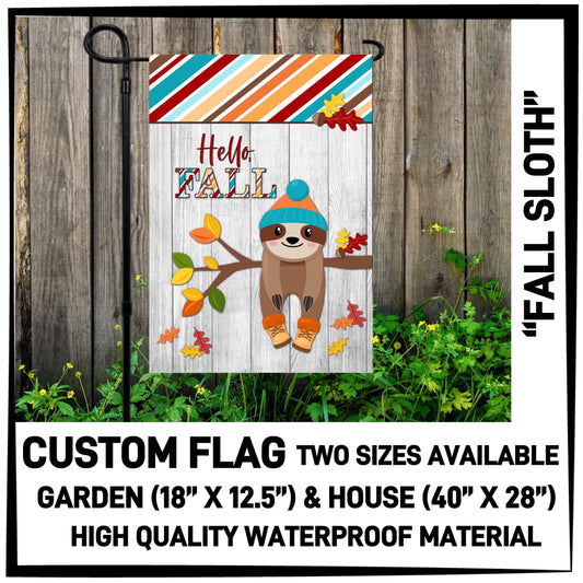 RTS - Fall Sloth Custom Flag