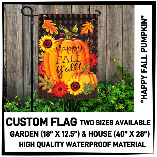RTS - Happy Fall Pumpkin Custom Flag