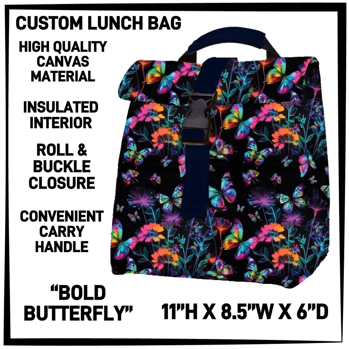 RTS - Bold Butterfly Lunch Bag