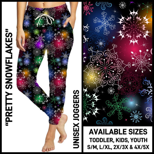 RTS - Pretty Snowflakes Unisex Joggers