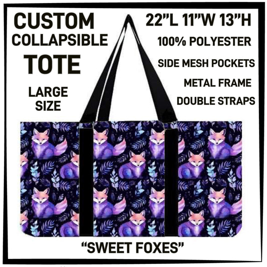 RTS - Sweet Foxes Collapsible Tote