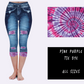 LEGGING JEAN RUN-PINK PURPLE TIE DYE (ACTIVE BACK POCKETS)