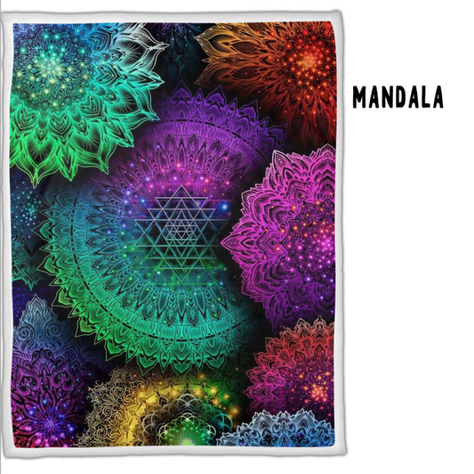MINKY THROW BLANKET- MANDALA